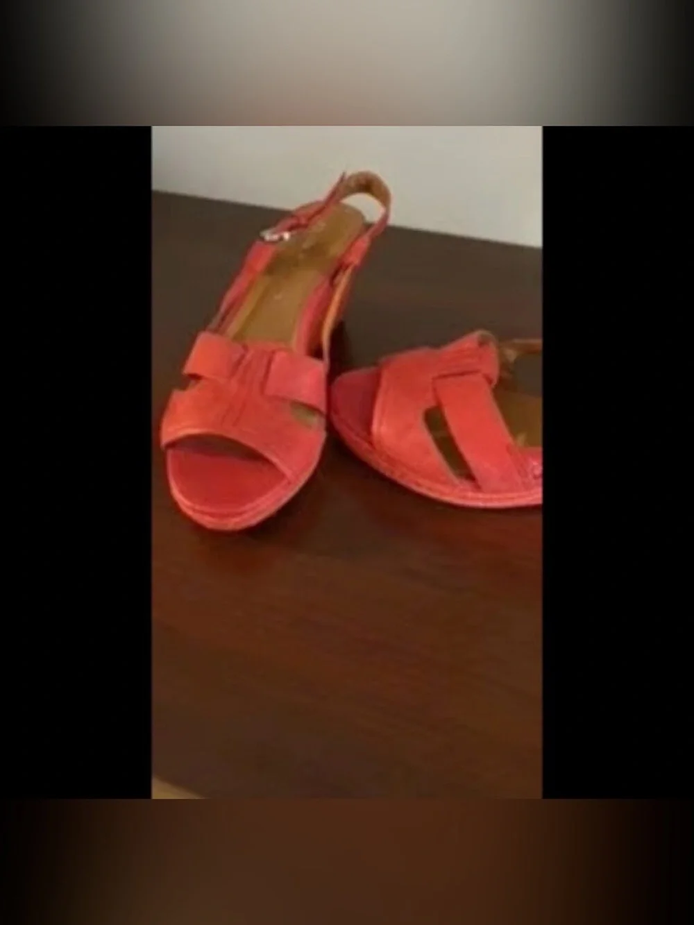Franco Sarto Red Leather Espadrille Sandals | Size 7 1/2